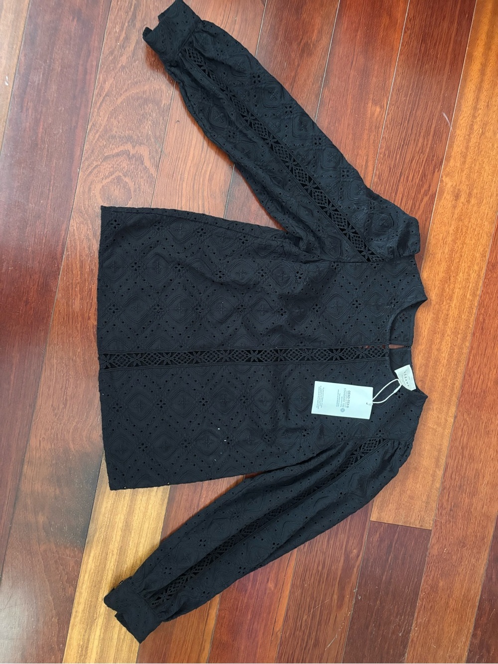 Sezane Scarlett Blouse Black - Size 2